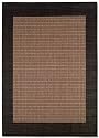 2'3" x 7'10" Checkered Field Cocoa Black Indoor/Outdoor Runner Area Rug