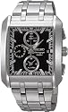 Seiko Alarm Chronograph Steel Black Mens Watch SNA769