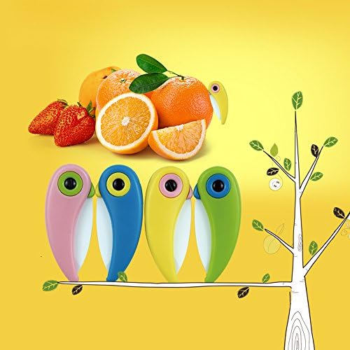 Kitchen Owl Portable Mini Folding Ceramic Fruit Knife (Blue)
