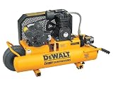 DEWALT D55570 15 Amp / 8 Amp 1-1/2 Horsepower 8-Gallon Wheeled Oiled Twin Pontoon Compressor with Dual Voltage and Dual Control