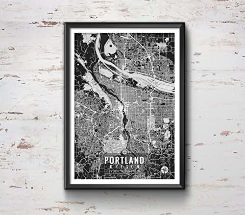 supplies portland Art,   Oregon Portland Wall with paper craft Coordinates, Portland Portland oregon com: Map