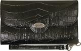 Buxton Stella Croco Framed Strap Clutch