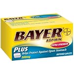 #3: Bayer Plus Extra Strength Aspirin Buffered Caplets, 50-Count Bottles (Pack of 4)