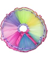 Jastore&reg; Girls Layered Colorful Tutu Skirt Dance Princess Ballet Dress