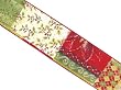 Christmas Whimsy Holly/Poinsettia Print Christmas Ribbon 2.5" x 60 Yards