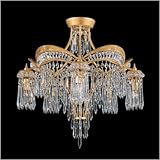 IMAGE OF Schonbek Worldwide 5745-76 5 Light Victorian Semi Flush Ceiling