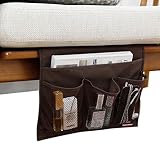 Homewares 4 Pockets Bedside Hanging Storage Mattress Armrest Chair Desk Sofa Slipcovers TV Remote Controller Holder Organizer Bag Table Cabinet Magzine Book Remote Caddy Pouch Coffee
