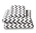 Where the Polka Dots Roam XL Twin Size Bed Sheets Gray Chevron Print 3 Piece Set │ Unisex, Flexible Microfiber, Durable, Wrinkle-Resistant Bedding │ Boys, Girls, Baby, Kids, Toddler