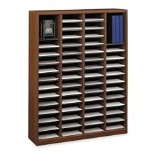 Safco E-Z Stor Wood Literature Organizer, 60 Compartments (9331CY)