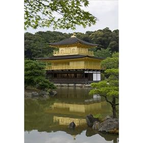 photographie Kinkaku-ji temple (Golden Pavilion) with reflection in waters of Kyoko-chi (Mirror P...