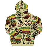 Bob Marley - Labels All Over Zip Hoodie