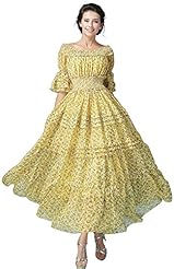 Vintage Lace Fitted Stretchy Corset   Waistline Floral Print Mermaid Chiffon Cocktail Flared-Skirt Party Dress 