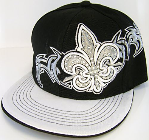 Fleur De Lis Hat Cap Snapback Adjustable BLACK