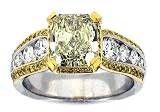 Diamond Radiant Fancy Yellow 18KYG/WG