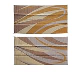 Reversible RV Patio Mat Camping Outdoor Mat - 8x16 Brown Graphic/GB7