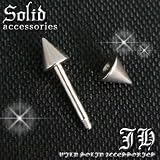 １個売り［16Gボディピアス］バーベルスパイク/ステンレス/ストレート/8mm ［bp10］