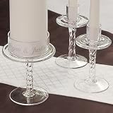 Personalized Glass Pedestal Unity Candle Stand