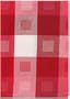 100% Cotton Jacquard Cube Red Dishtowel 18" X 28" Set / 6