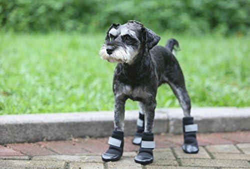 Rocpet All Weather Neoprene Paw Protector Dog Boots with Reflective Velcro Straps in 5 Sizes! (S)