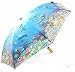 Rain or Sun Delux Blue Automatic Push Button folding umbrella by Shaw