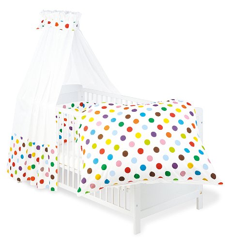 Pinolino 60666-0 - Set f&uuml;r Kinderbett, 4-teilig sieger design for Pinolino \'Dots\' Preisvergleich