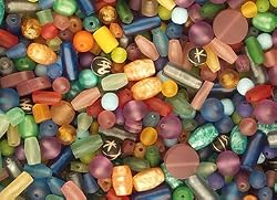Resin Beads, Indonesian - Assorted Bag of 100+ Pcs.