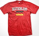 Deutschland Flag International Soccer T-shirt, Germany Soccer Mens T-shirt