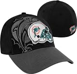 NFL Unisex Adult Miami Dolphins BLK Classic 3930 Cap (Black/Graphite, Small/Medium)