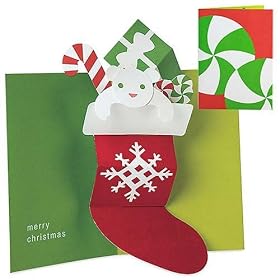 Sabuda Christmas Stocking Pop Up Cards