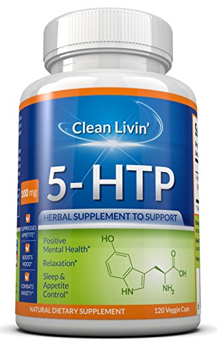 Clean Livin 5-HTP - 5-HTP 100 mg - 120 VCaps - Appetite suppressant - Weight loss - Insomnia - Vegan friendly - Boosts Mood - Relaxation - Combats Anxiety Clean Livin 5-HTP - 5-HTP 100 mg - 120 VCaps - Appetite suppressant - Weight loss - Insomnia - Vegan friendly - Boosts Mood - Relaxation - Combats Anxiety