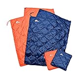 down quilt blanket ブランケット 毛布 アヒル キャンプ アウトドア 保温防寒 (Blue)