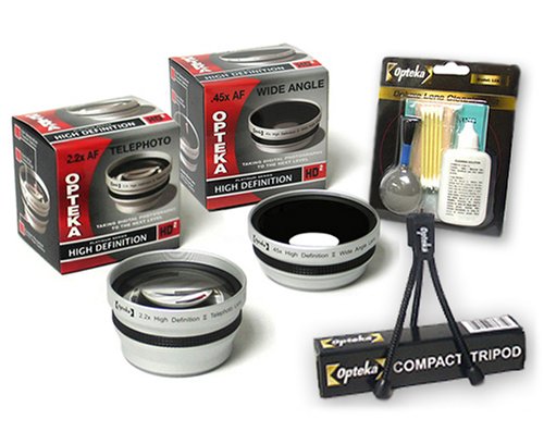 .45x Wide Angle  2.2x Telephoto HD  Pro Lens Set for Konica Minolta DiMAGE Z6 Z5 Z3