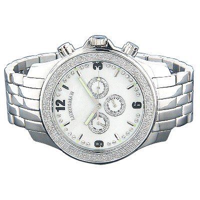 Luxurman Mens Diamond Watch 0.20 ct