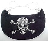 Rhinestone Skull & Crossbones Black Hobo Bag Purse