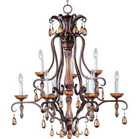 Maxim Lighting 22286FL 9 Light Dresden Chandelier, Filbert