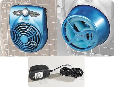 Childrens Toyshop  Pet Supplies : ProSelect Deluxe Thermostatic Crate Fan with COOLING SYSTEM and ADAPTER