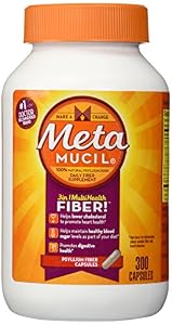 Metamucil Fiber Therapy for Regularity, Fiber Supplement, 300 Capsules
