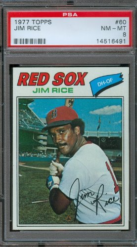 1977 Topps #60 Jim Rice Boston Red Sox Baseball Card PSA 8 NM-MT
