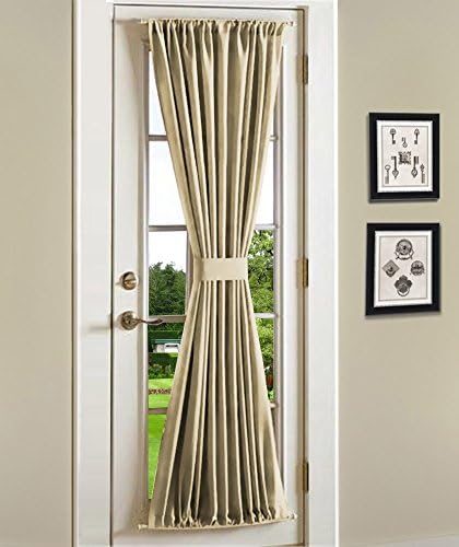 Onlycurtain Blackout French Door Curtains,Door Curtain Panel 42W x 72L Inches Beige