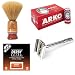 SF200-Shaving Factory Rasierhobel, Handgemachtem Rasierpinsel (Medium Größe),Stick Arko Rasierseife und 10 Derby Extra Doppel Rasierklingen. Ein sehr schönes Geschenk für einen Mann!