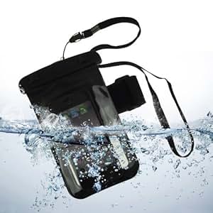 Waterproof Bag for Motorola Moto X / BlackBerry Q10 / iphone 4 / iphone 5 / iphone 5s / HTC ONE MINI -Black