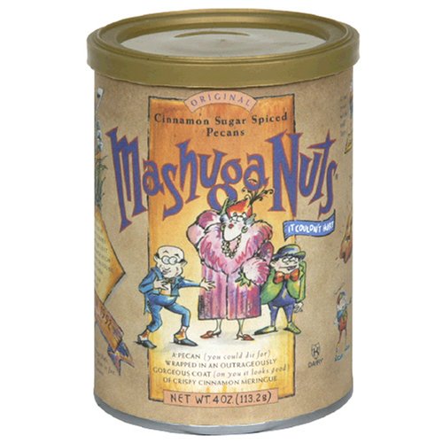 Mashuga Cinnamon Sugar Spiced Pecans, 4-Ounces (Pack of 5) by Mashuga