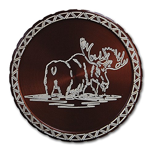 Engraved snuff lid Swamp Moose