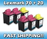 TonerPals Remanufactured Ink Cartridge for Lexmark 70 And Lexmark 20 (4 Black 2Color)