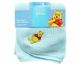 Winnie The Pooh Light Blue Embroidered Thermal Blanket