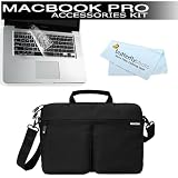 Macbook Pro 13" Protection Bundle Kit Includes Incase Nylon Sling Sleeve for 13" MacBook Pro (Black) + Moshi ClearGuard for MacBook Pro 13" + BONUS Butterfly Photo Microfiber Cleaning Cloth