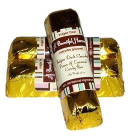 Sugar Free Belgian Dark Chocolate Pecan & Caramel Candy Bars - 3pc