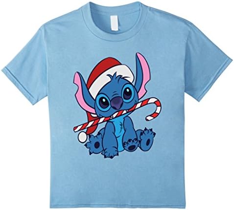 Kids Christmas Stitch T-Shirt 10 Baby Blue