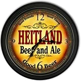Heitland 's Beer and Ale Black Cascading Pub Style Wall Clock