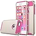 ULAK iPhone 6s Case, iPhone 6 Case, Colorful Series Slim Hybrid Dual Layer Scratch Resistant Hard Back Cover Shock Absorbent TPU Bumper Case for Apple iPhone 6/6s 4.7 inch (Gold/Rose Red)
